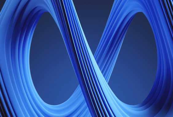Blue-tinged section of a basketball net