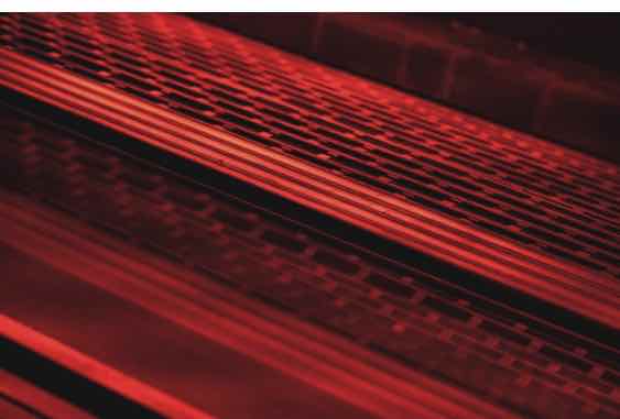 Red-tinted industrial image